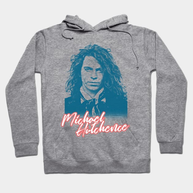 1980s Faded Design Michael Hutchence Fanart Hoodie by DankFutura